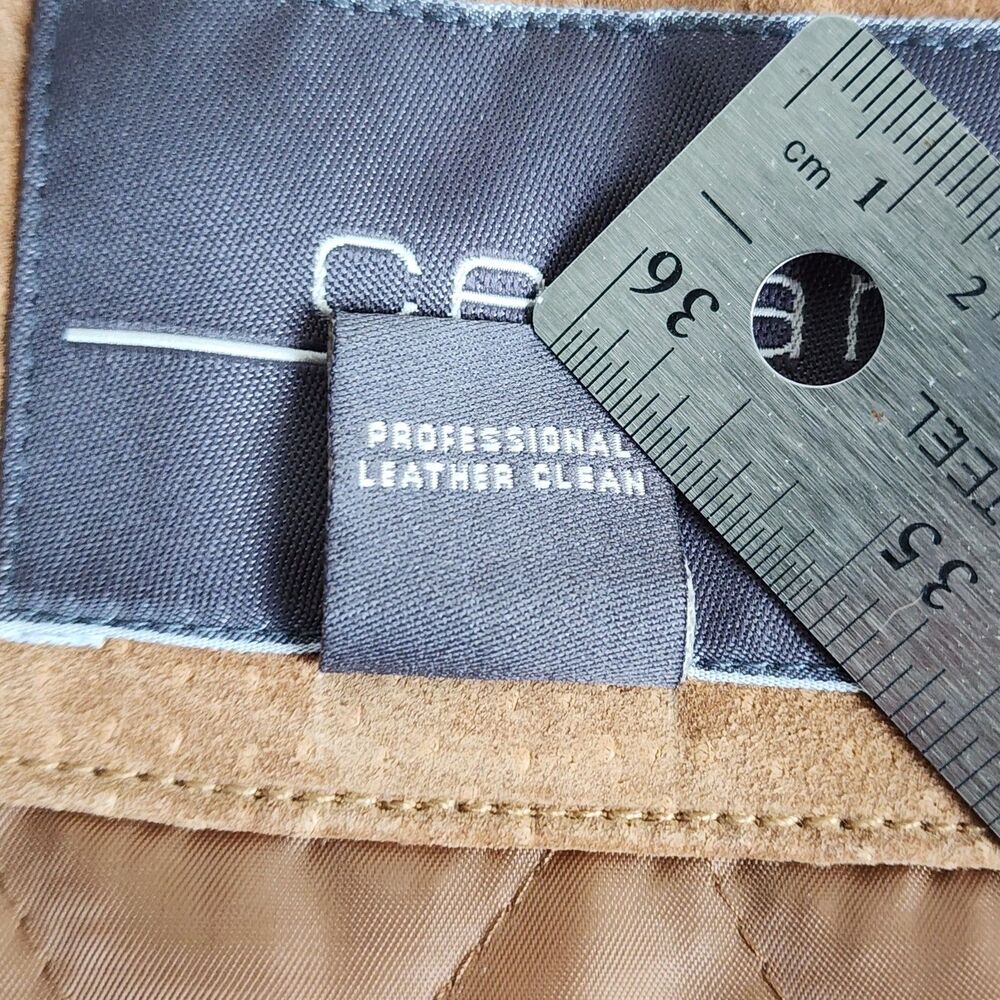 NWT Cezani Men's Genuine Suede Leather Jacket Camel Brown Zip Quilted Lined XL - Picture 11 of 16